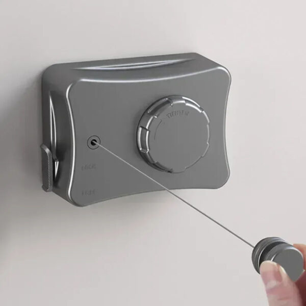 3-Meter Heavy Duty Retractable Clothesline | Wall-Mounted Adjustable Laundry Line with Tension Lock