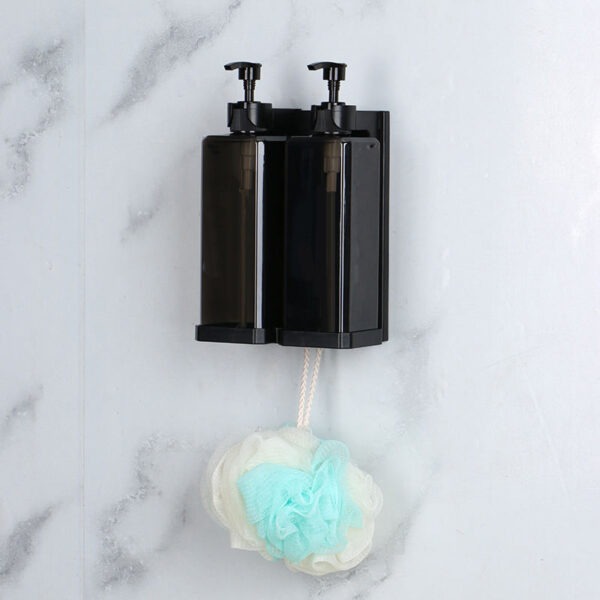 Twin Soap Dispenser | Dual 300ml Translucent Brown Wall-Mounted Pump Set
