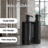 Twin Soap Dispenser | Dual 300ml Translucent Brown Wall-Mounted Pump Set