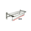 Towel Shelf | 60cm Stainless Steel Multi-Function Rack with 8 Hooks