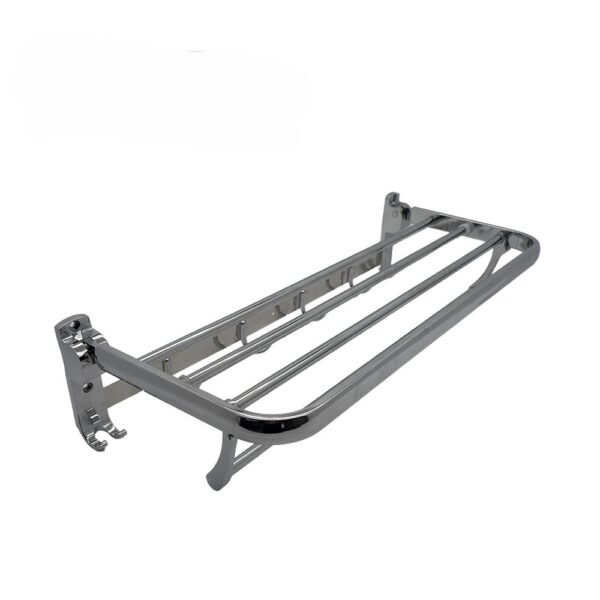 Towel Shelf | 60cm Stainless Steel Multi-Function Rack with 8 Hooks
