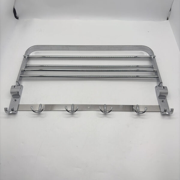 Towel Shelf | 60cm Stainless Steel Multi-Function Rack with 8 Hooks