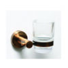 Single Tumbler Holder | Antique Copper Wall-Mounted Rack with Ribbed Glass Tumbler