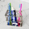Square Toothbrush Holder | Multi-Slot Stainless Steel Freestanding Dental Organizer