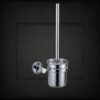 Stainless Steel Toilet Brush | Mirror-Finish Wall-Mounted Set with Stainless Steel Canister