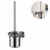 Stainless Steel Toilet Brush | Mirror-Finish Wall-Mounted Set with Stainless Steel Canister