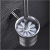Stainless Steel Toilet Brush | Mirror-Finish Wall-Mounted Set with Stainless Steel Canister