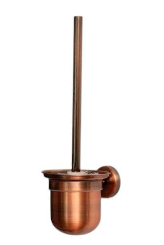 Stainless Steel Toilet Brush | Antique Copper Wall-Mounted Set with Stainless Steel Canister