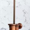 Stainless Steel Toilet Brush | Antique Copper Wall-Mounted Set with Stainless Steel Canister
