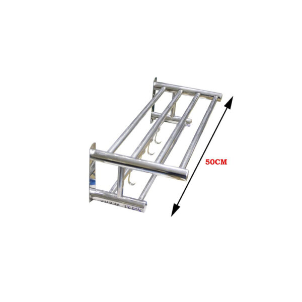 High Density Double Towel Bar | 60cm Matte Black Traditional Dual Rail