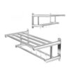 High Density Double Towel Bar | 60cm Matte Black Traditional Dual Rail