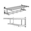 High Density Double Towel Bar | 60cm Matte Black Traditional Dual Rail