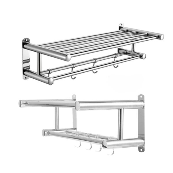 High Density Double Towel Bar | 60cm Matte Black Traditional Dual Rail