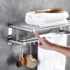 High Density Double Towel Bar | 60cm Matte Black Traditional Dual Rail