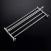 N240 – SS304 MATT , Towel Rack 60cm 8 Matt Towel Rack | 60cm Stainless Steel Tiered Shelf with Lower Drying Bar