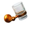 High Density Tumbler Holder | Champagne Gold Wall-Mounted Rack with Ribbed Glass