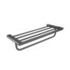 Heavy Duty Towel Rack | 60cm Gun Grey Stainless Steel Storage Shelf and Rail