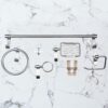 Aluminium Luxury 6-Piece Bathroom Hardware Accessory Set | High-Density Rust-Proof Space Aluminium Wall-Mounted Set