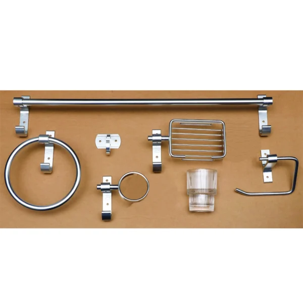 Aluminium Luxury 6-Piece Bathroom Hardware Accessory Set | High-Density Rust-Proof Space Aluminium Wall-Mounted Set