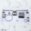 Luxury 6-Piece Bathroom Hardware Accessory Set | Mirror-Chrome Stainless Steel Wall-Mounted Set
