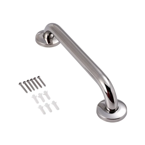 N062 Safety Grab Bar | 25cm x 30cm L-Shaped Anti-Slip Stainless Steel Support Rail