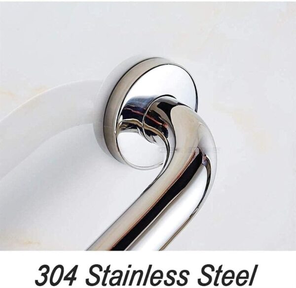 N062 Safety Grab Bar | 25cm x 30cm L-Shaped Anti-Slip Stainless Steel Support Rail