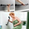 N063B Safety Grab Bar | 25cm x 40cm L-Shaped Matte Black Stainless Steel Support Rail