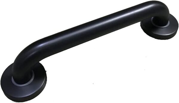 N062B – ( Grab Bar 25cm x 30cm ) 5 N062B Safety Grab Bar | 25cm x 30cm L-Shaped Matte Black Stainless Steel Support Rail