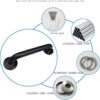 N063B Safety Grab Bar | 25cm x 40cm L-Shaped Matte Black Stainless Steel Support Rail