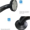 N062B – ( Grab Bar 25cm x 30cm ) 8 N062B Safety Grab Bar | 25cm x 30cm L-Shaped Matte Black Stainless Steel Support Rail