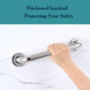 N063 Safety Grab Bar | 25cm x 40cm L-Shaped Anti-Slip Stainless Steel Support Rail