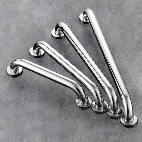 N063 Safety Grab Bar | 25cm x 40cm L-Shaped Anti-Slip Stainless Steel Support Rail