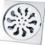 Floor Strainer | 20cm x 20cm Extra-Large Polished Stainless Steel Drainage Grate with Integrated Trap