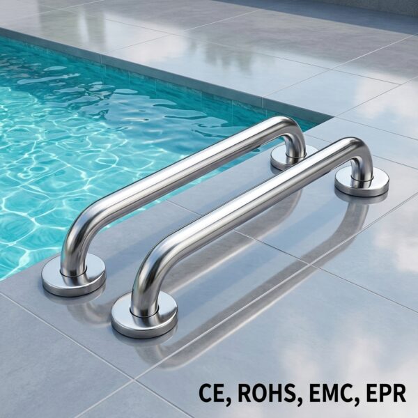 N153 – ( Grab Bar 50cm ) 12 N153 Safety Grab Bar | 50cm Straight Anti-Slip Stainless Steel Bathroom Support Rail