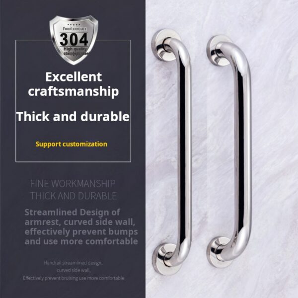 N153 – ( Grab Bar 50cm ) 8 N153 Safety Grab Bar | 50cm Straight Anti-Slip Stainless Steel Bathroom Support Rail