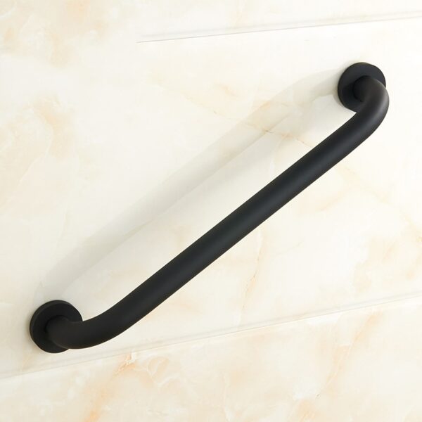 N153B Safety Grab Bar | 50cm Straight Matte Black Stainless Steel Bathroom Support Rail