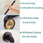 N153B Safety Grab Bar | 50cm Straight Matte Black Stainless Steel Bathroom Support Rail