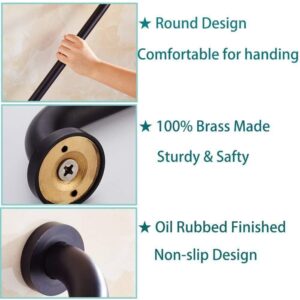 N153B Safety Grab Bar | 50cm Straight Matte Black Stainless Steel Bathroom Support Rail