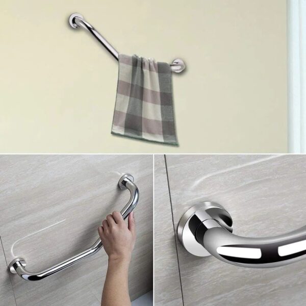 N176 – ( Hand Rail – 60cm ) 11 Safety Hand Rail | 60cm Stainless Steel Anti-Slip Bathroom Grab Bar