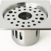 Pop-Up Floor Drain | 15cm x 15cm Square Polished Stainless Steel Foot-Operated Drainage Grate