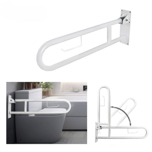 N290 Heavy-Duty Multi-Functional Grab Bar | 75cm Stainless Steel Bathroom Safety Rail with Integrated Tissue Holder Hook
