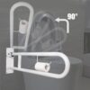 N290 Heavy-Duty Multi-Functional Grab Bar | 75cm Stainless Steel Bathroom Safety Rail with Integrated Tissue Holder Hook