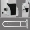 N290 Heavy-Duty Multi-Functional Grab Bar | 75cm Stainless Steel Bathroom Safety Rail with Integrated Tissue Holder Hook