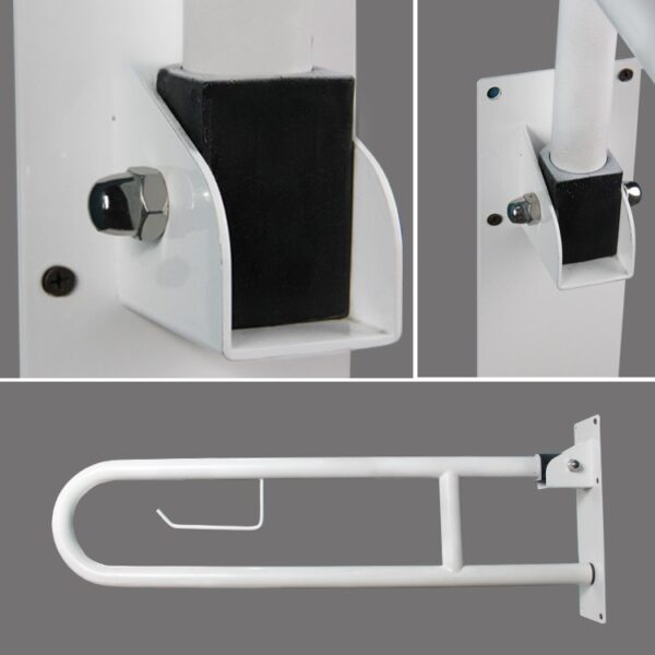 N290 Heavy-Duty Multi-Functional Grab Bar | 75cm Stainless Steel Bathroom Safety Rail with Integrated Tissue Holder Hook