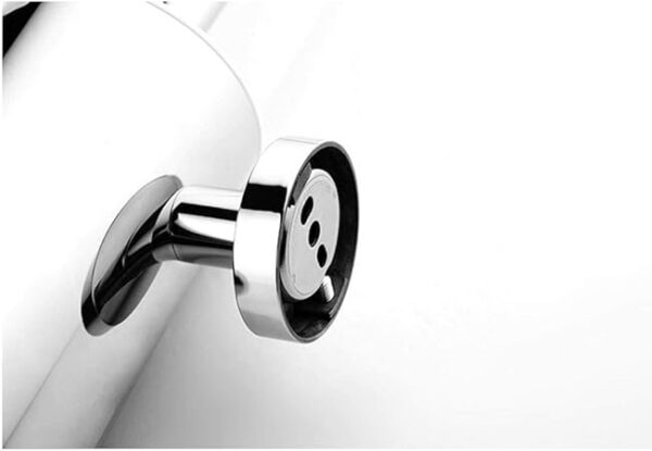 Premium Concealed Toilet Brush | Mirror-Finish Wall-Mounted Extended Canister Set