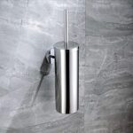 N300M – Premium concealed Toilet brush – Mirror 13 Premium Concealed Toilet Brush | Mirror-Finish Wall-Mounted Extended Canister Set