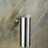 Premium Concealed Toilet Brush | Mirror-Finish Wall-Mounted Extended Canister Set