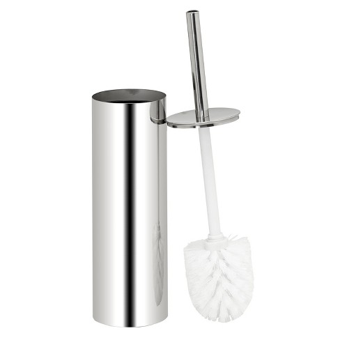 Premium Concealed Toilet Brush | Mirror-Finish Wall-Mounted Extended Canister Set