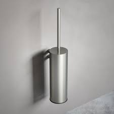 Premium Concealed Toilet Brush | Mirror-Finish Wall-Mounted Extended Canister Set