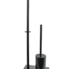 Tissue Holder Stand | 2-in-1 Freestanding Station with Concealed Toilet Brush – Matte Black